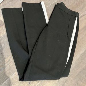 ZARA Black Trouser Pants with White Pinstripe
